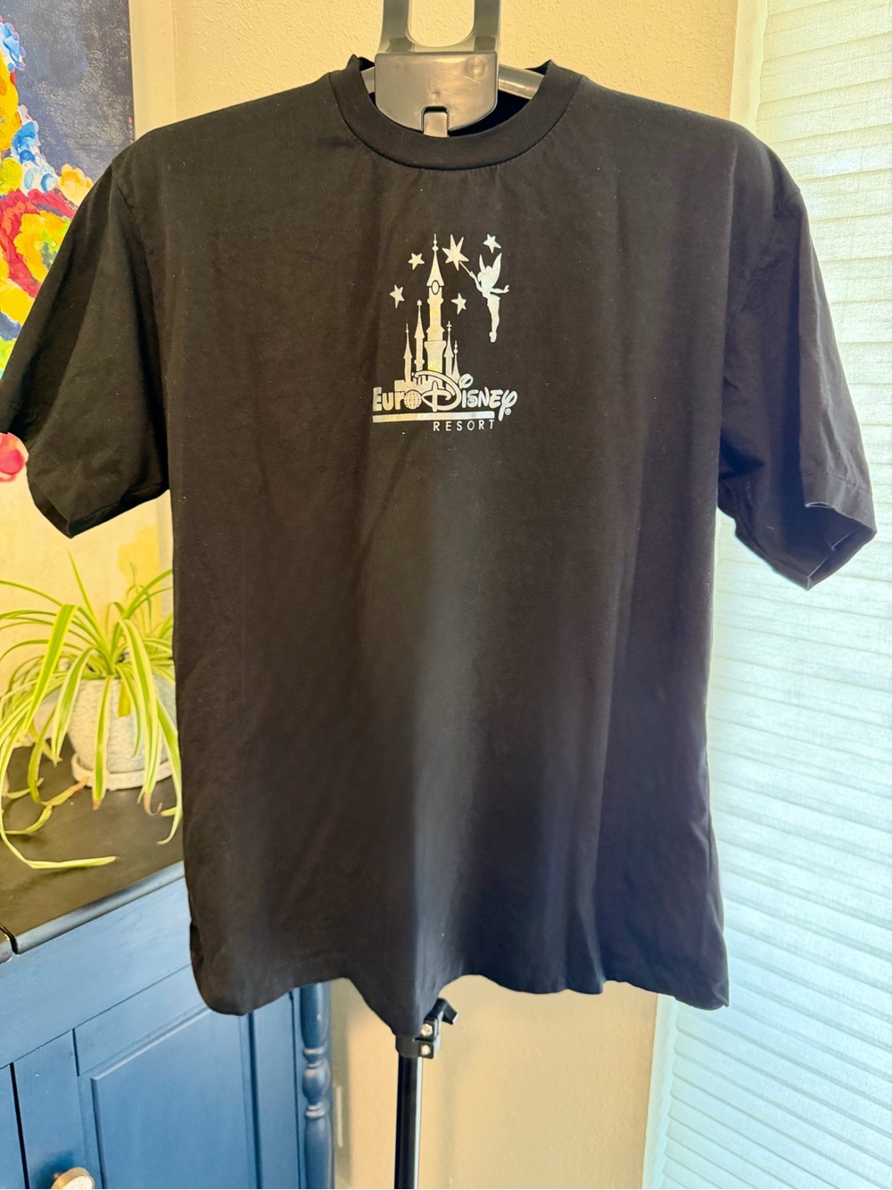 Vintage 90s Euro Disney Resort T-Shirt Tinker Bell Disneyland Paris XL